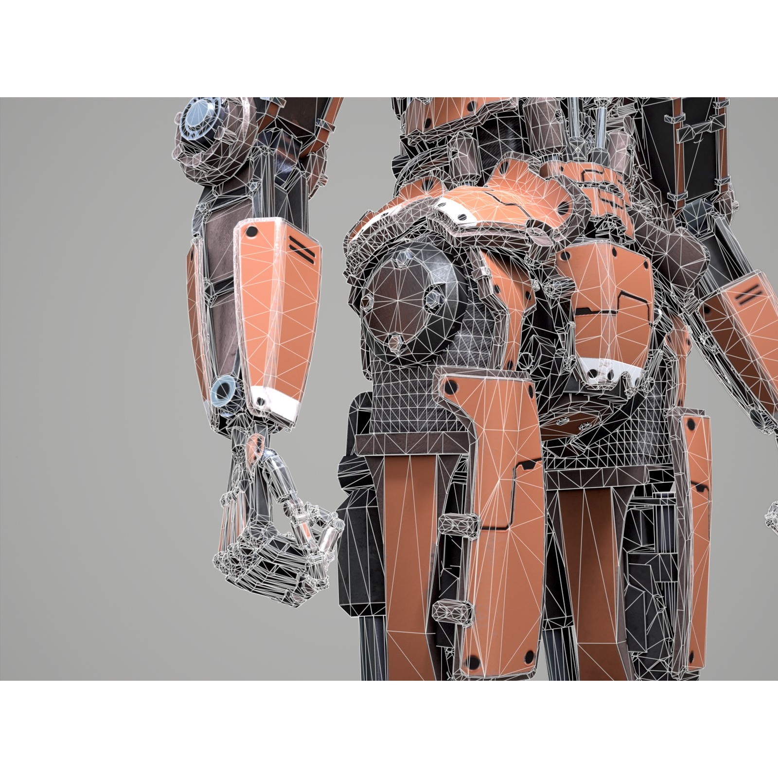 Rigged Sci-Fi Robot - Low-Poly Game-Ready 3D Model - View 31