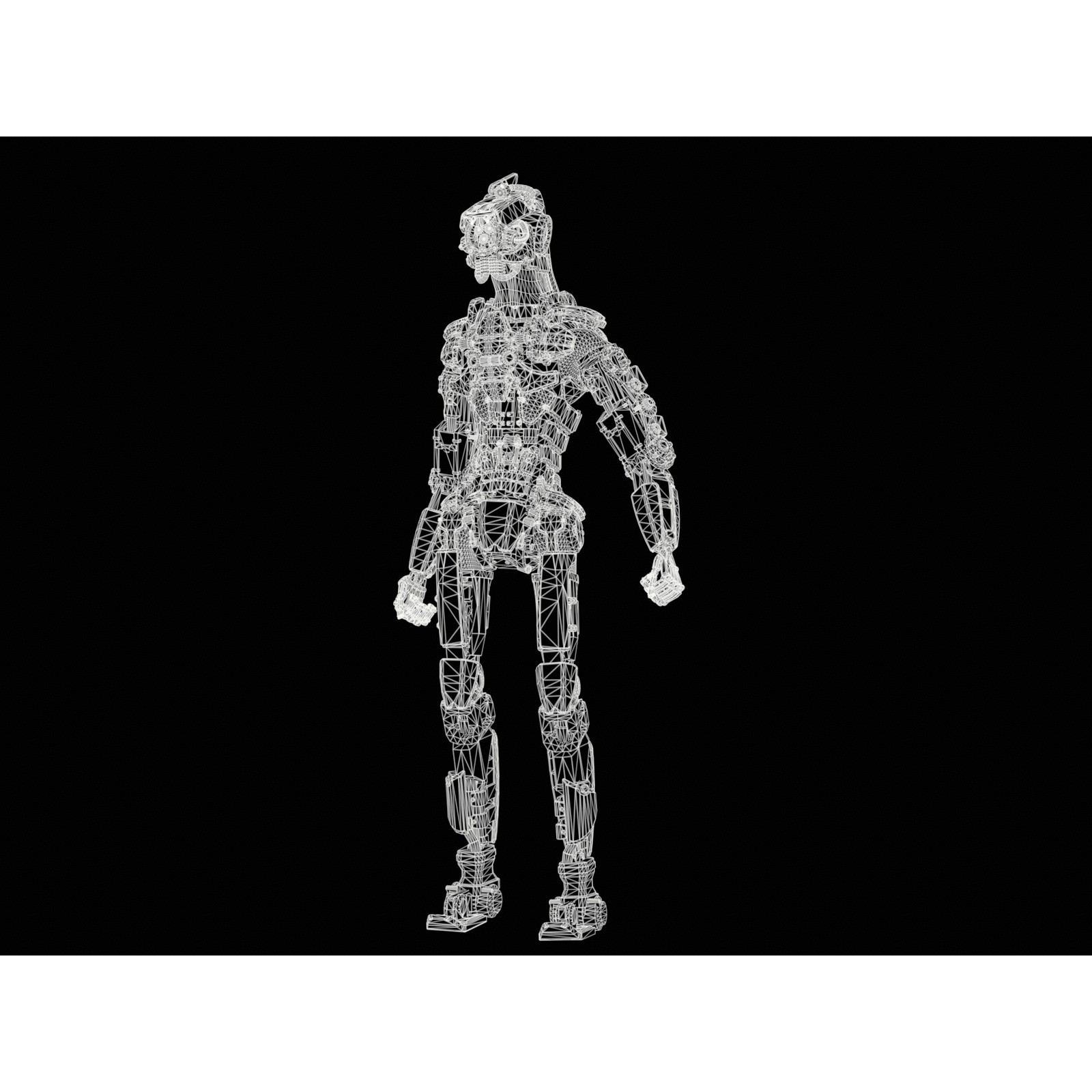 Rigged Sci-Fi Robot - Low-Poly Game-Ready 3D Model - View 33