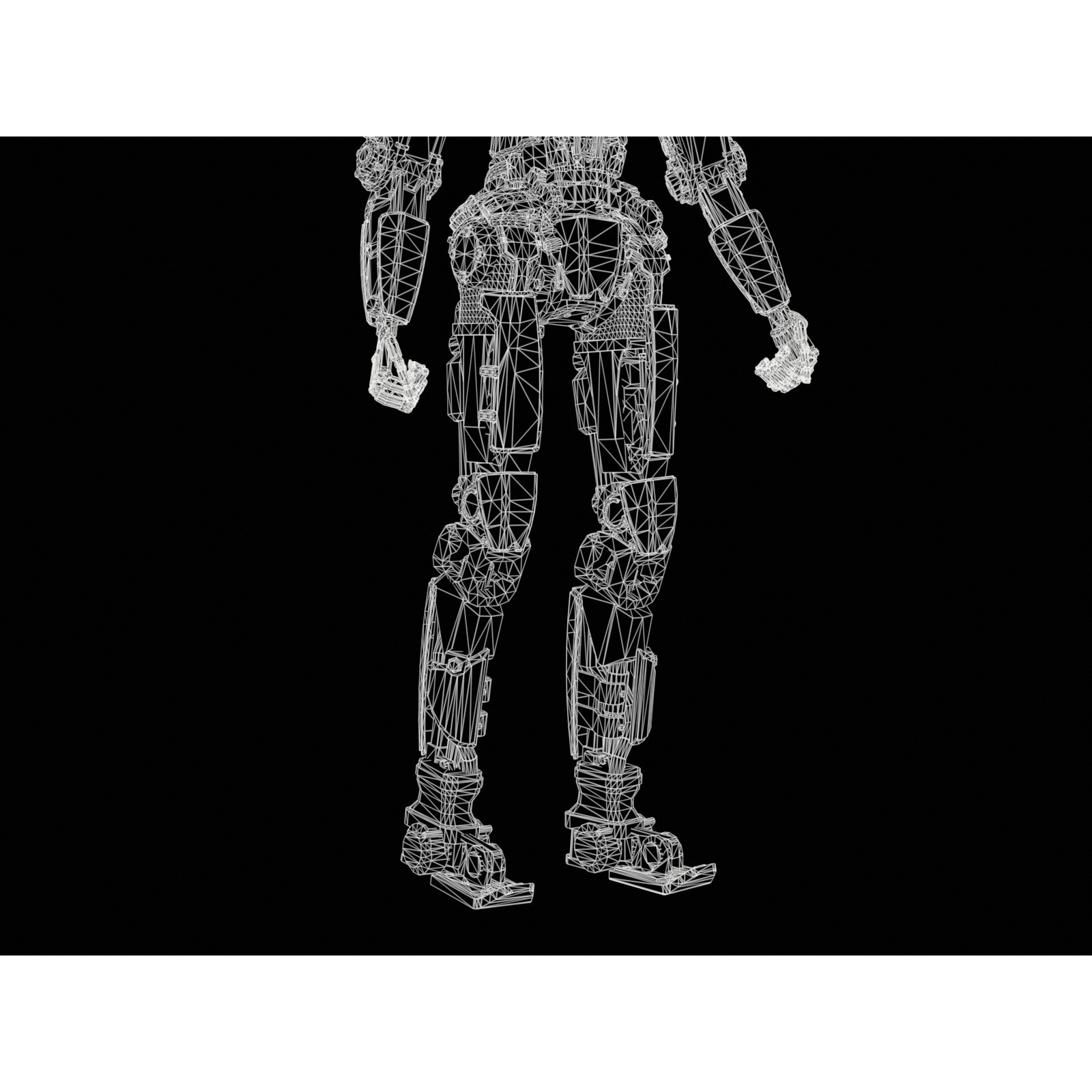Rigged Sci-Fi Robot - Low-Poly Game-Ready 3D Model - View 35