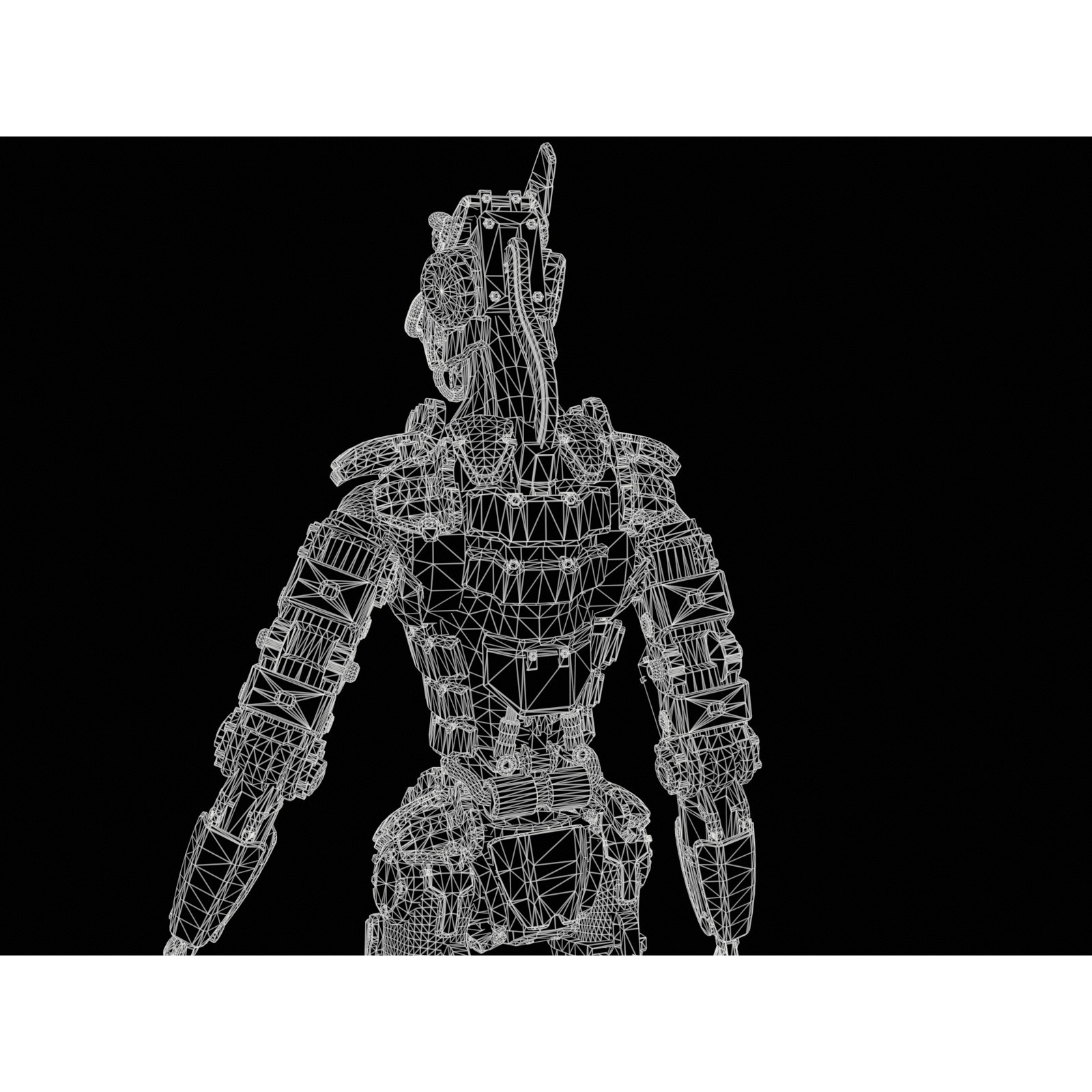 Rigged Sci-Fi Robot - Low-Poly Game-Ready 3D Model - View 37