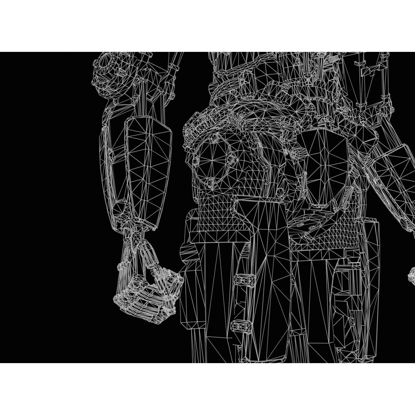 Rigged Sci-Fi Robot - Low-Poly Game-Ready 3D Model - View 39