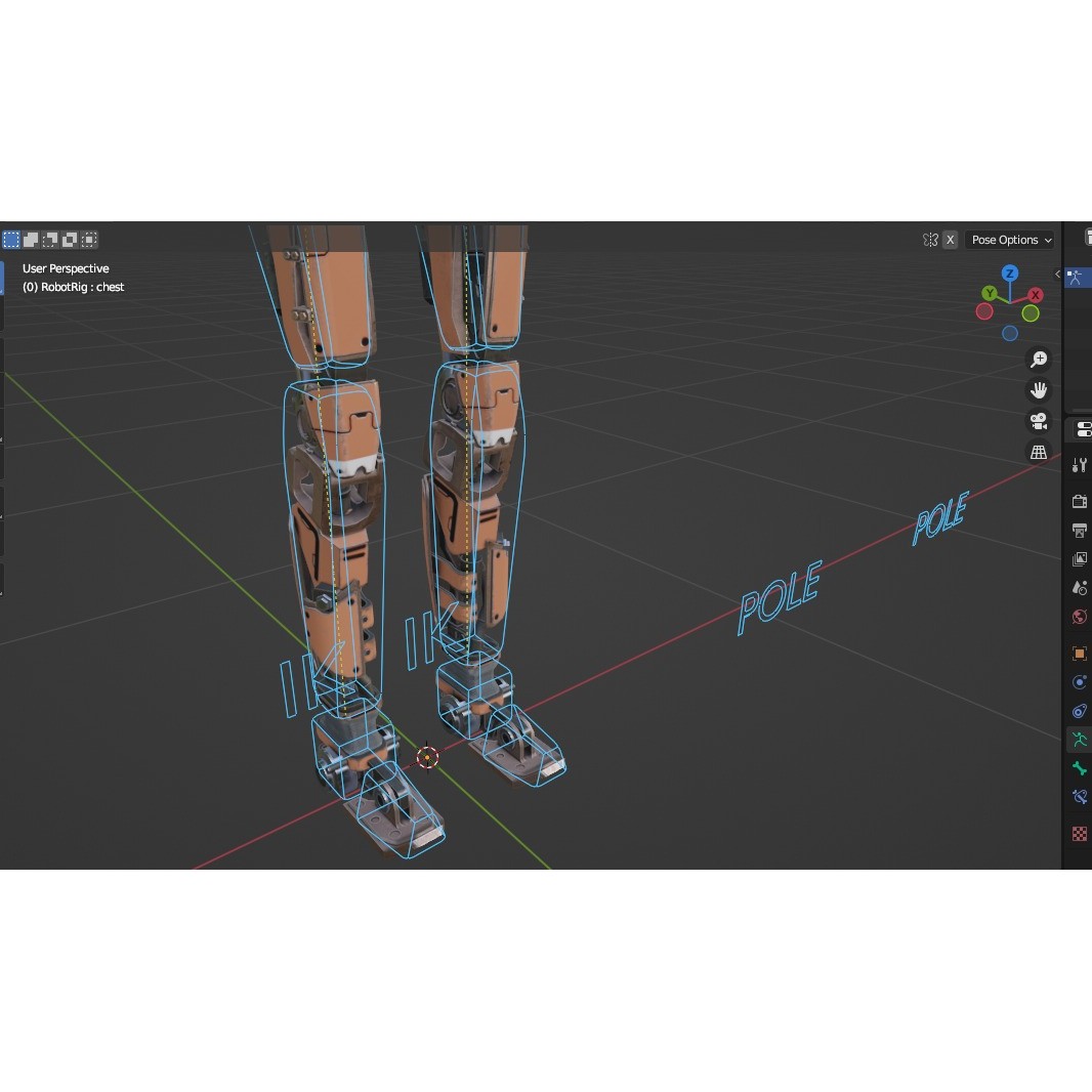 Rigged Sci-Fi Robot - Low-Poly Game-Ready 3D Model - View 46