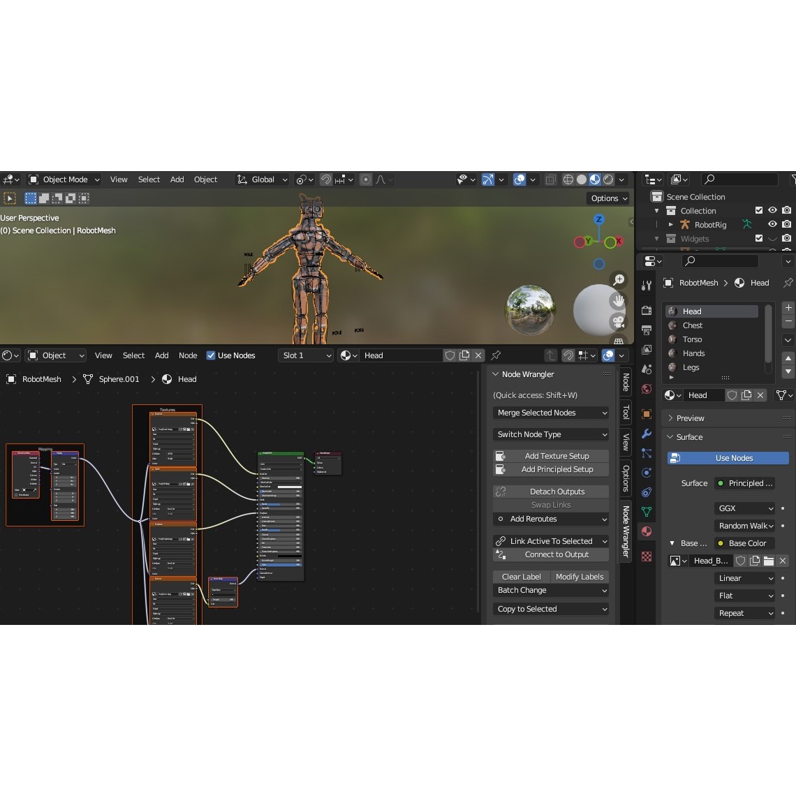Rigged Sci-Fi Robot - Low-Poly Game-Ready 3D Model - View 47