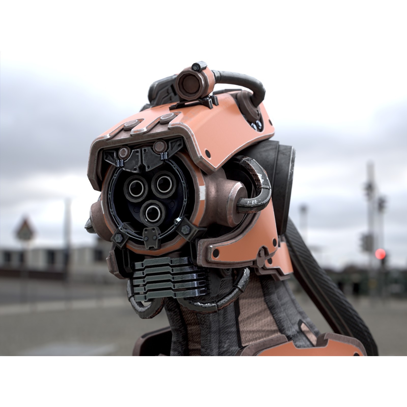 Rigged Sci-Fi Robot - Low-Poly Game-Ready 3D Model - View 6