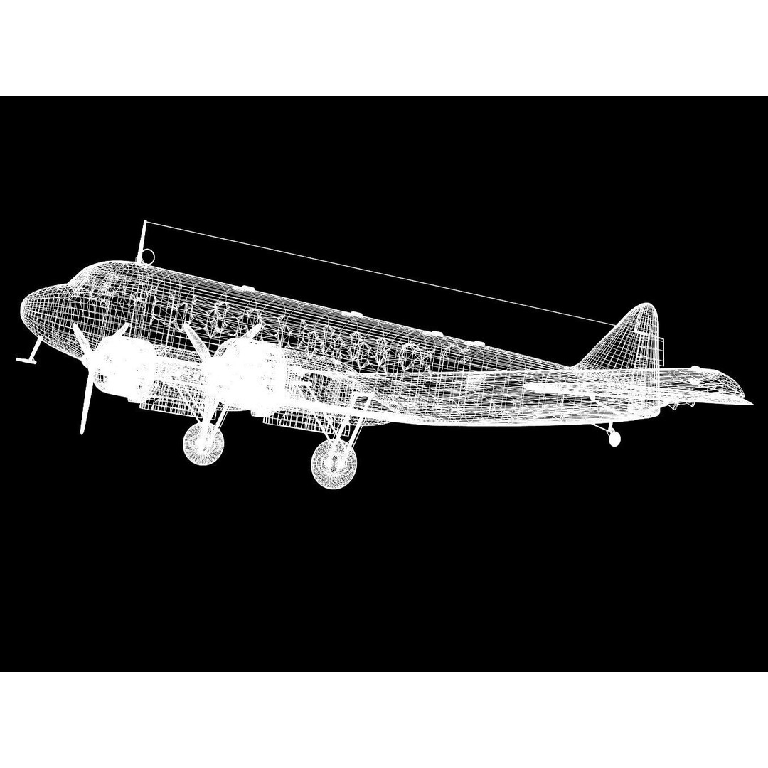 BLOCH MB220 3D Model – High Poly Military Aircraft, FBX/OBJ