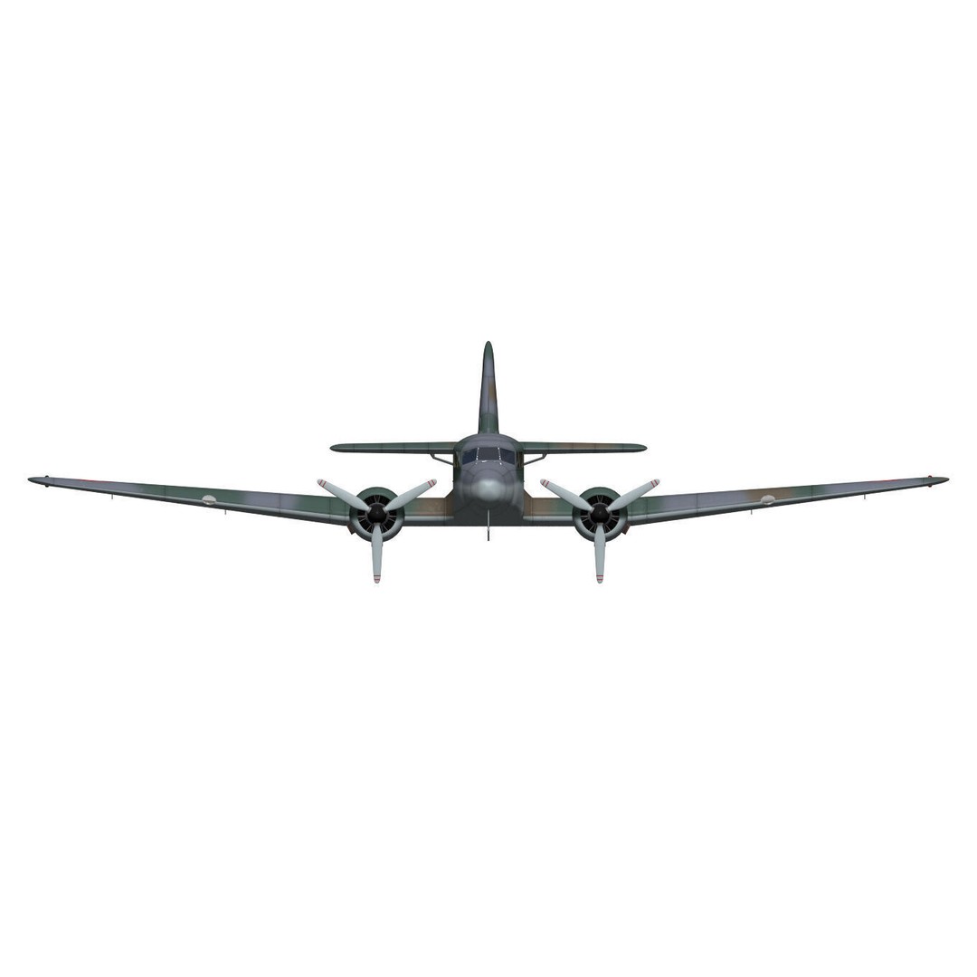 BLOCH MB220 3D Model – High Poly Military Aircraft, FBX/OBJ - View 12