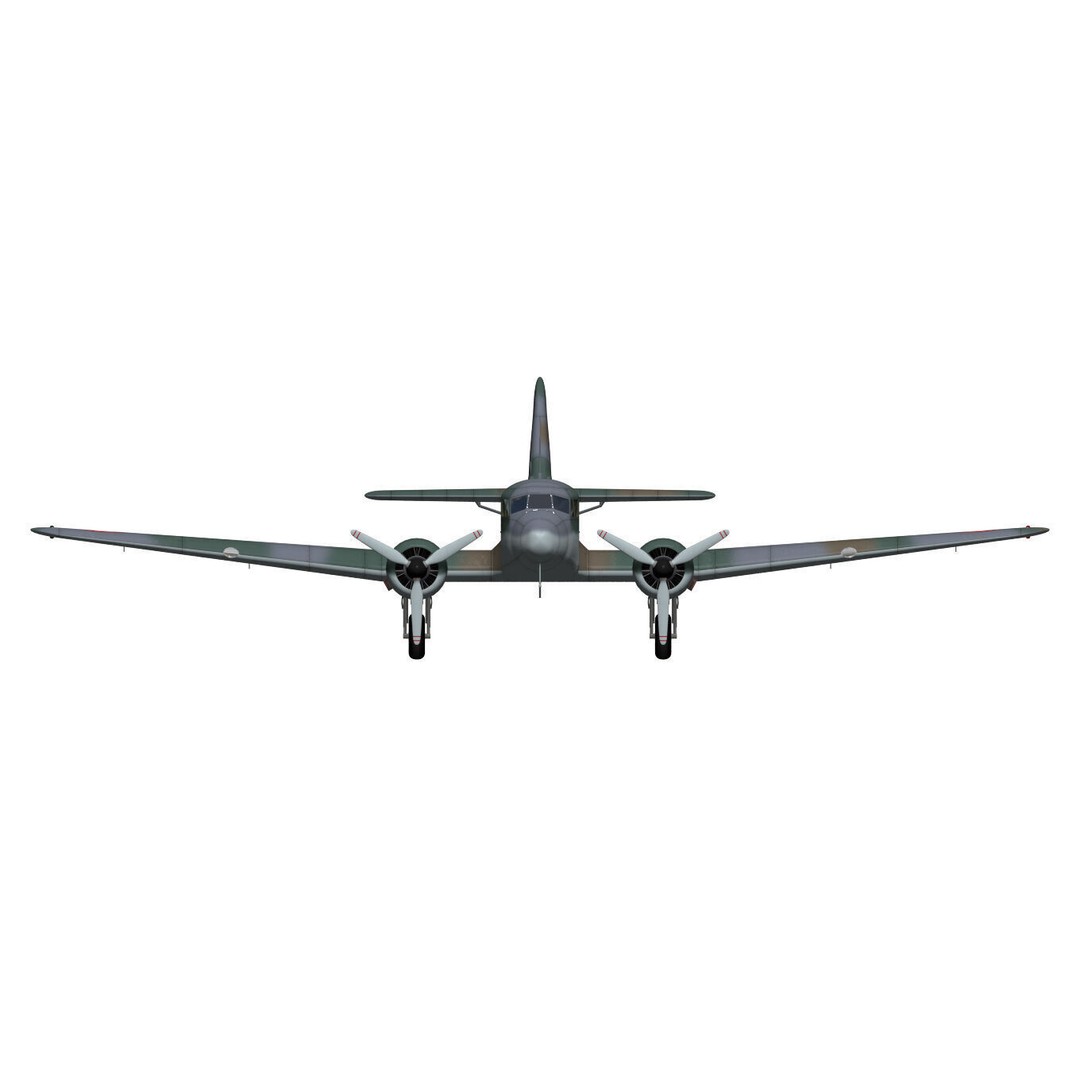 BLOCH MB220 3D Model – High Poly Military Aircraft, FBX/OBJ - View 13