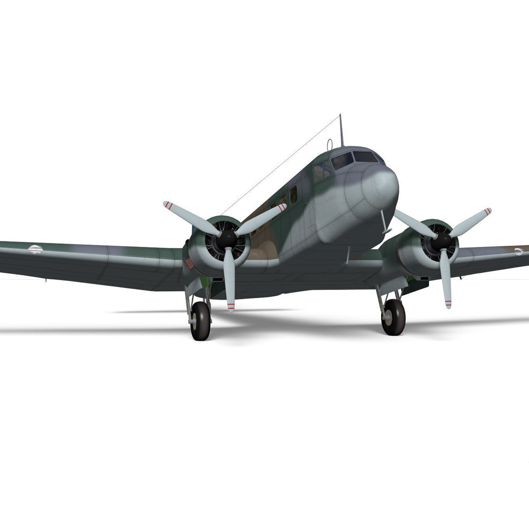 BLOCH MB220 3D Model – High Poly Military Aircraft, FBX/OBJ - View 9