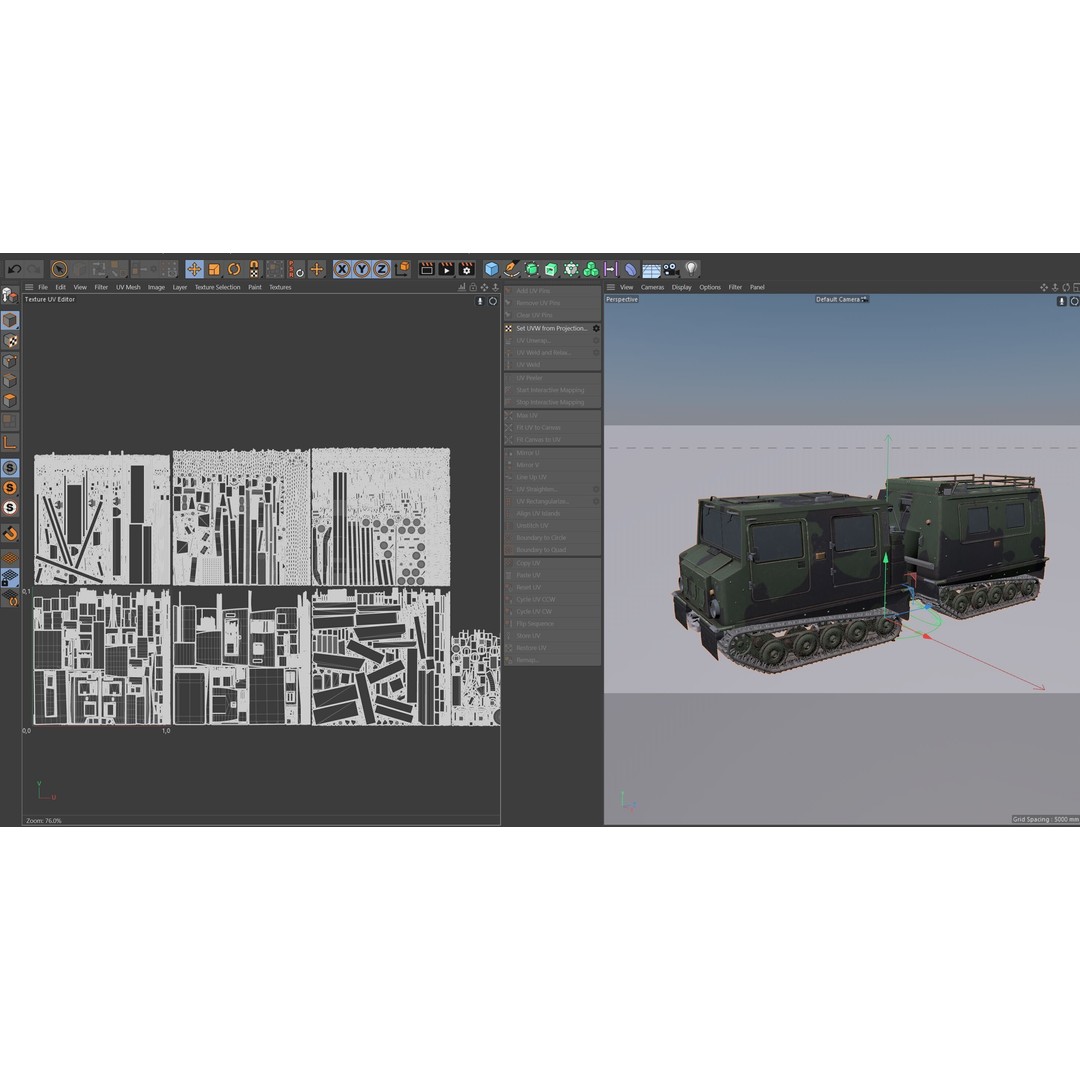 Bandvagn 206 Tracked Terrain Carrier 3D Model – Low Poly PBR Game Asset, FBX