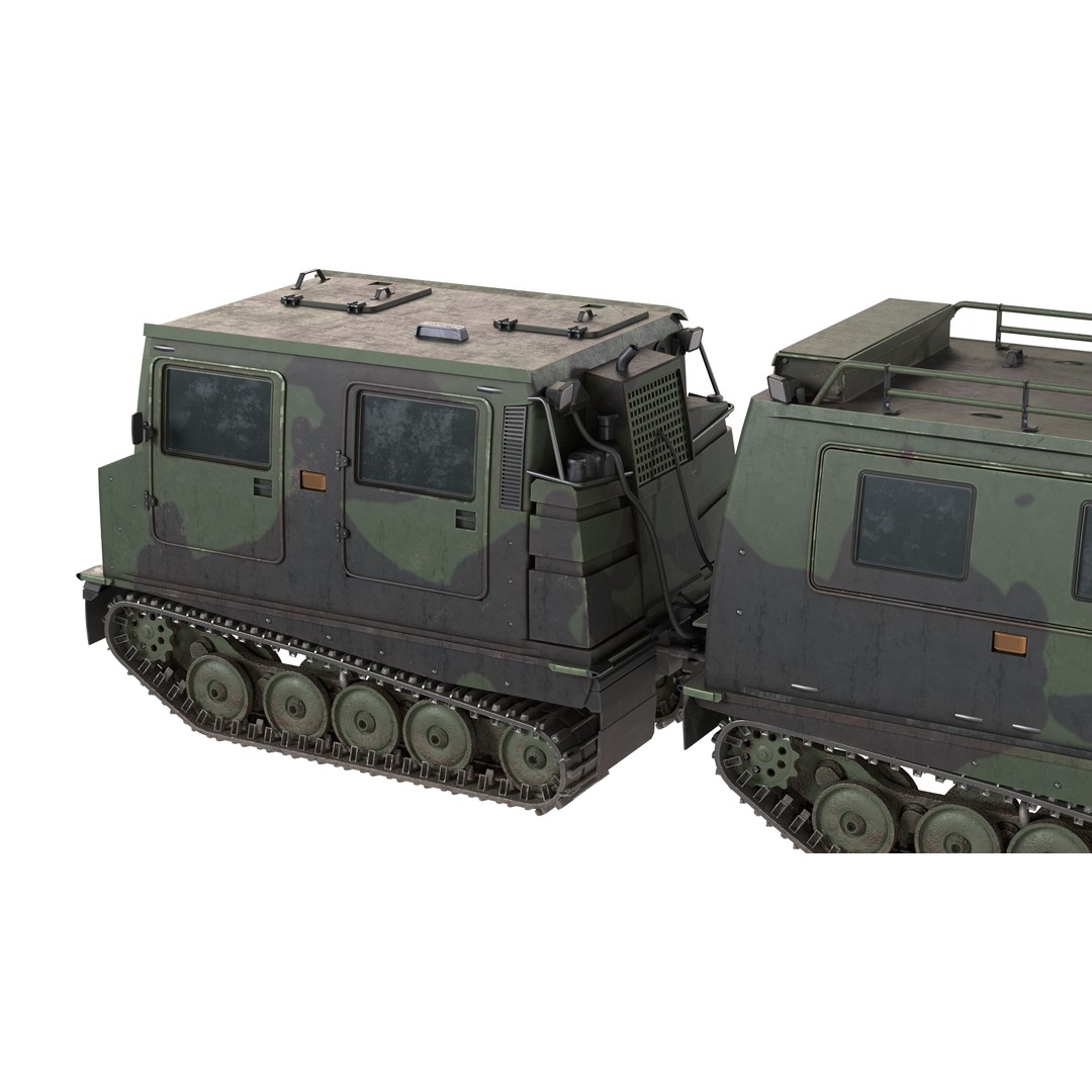 Bandvagn 206 Tracked Terrain Carrier 3D Model – Low Poly PBR Game Asset, FBX - View 10