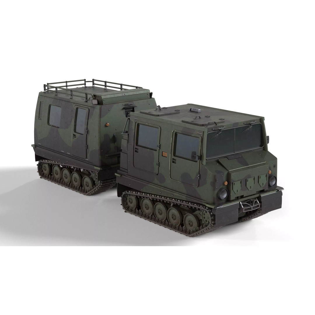 Bandvagn 206 Tracked Terrain Carrier 3D Model – Low Poly PBR Game Asset, FBX - View 2