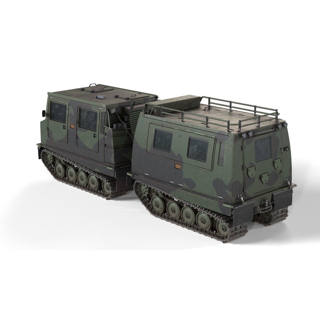 Bandvagn 206 Tracked Terrain Carrier 3D Model – Low Poly PBR Game Asset, FBX - View 3