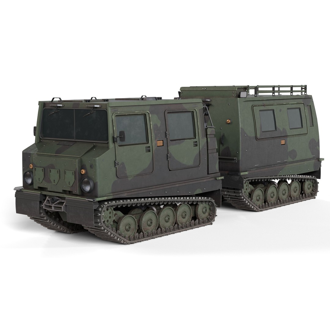 Bandvagn 206 Tracked Terrain Carrier 3D Model – Low Poly PBR Game Asset, FBX - View 4