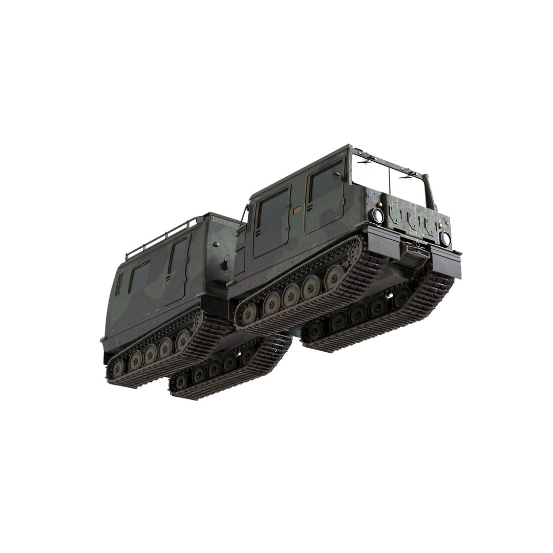 Bandvagn 206 Tracked Terrain Carrier 3D Model – Low Poly PBR Game Asset, FBX - View 8