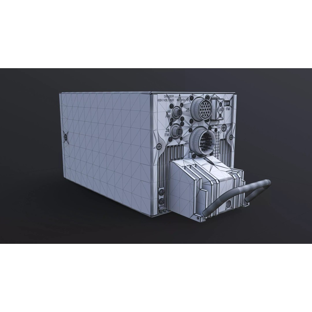 ARC-186 Avionics Set 3D Model – High Detail CAD Control Panel & Radio - View 10