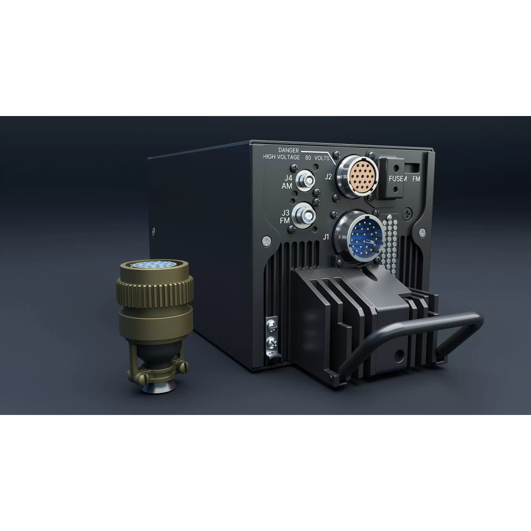 ARC-186 Avionics Set 3D Model – High Detail CAD Control Panel & Radio - View 5