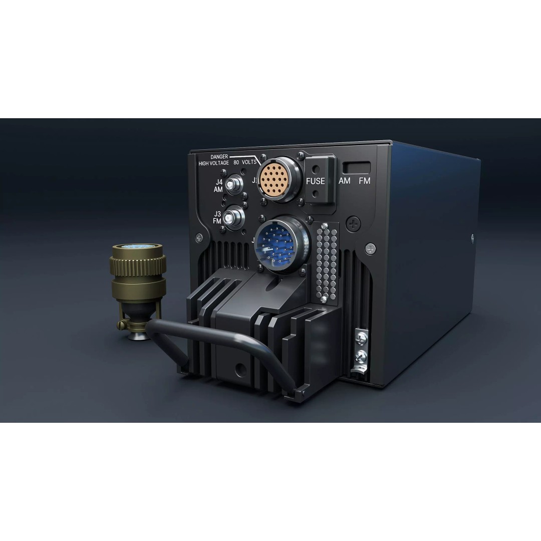 ARC-186 Avionics Set 3D Model – High Detail CAD Control Panel & Radio - View 6