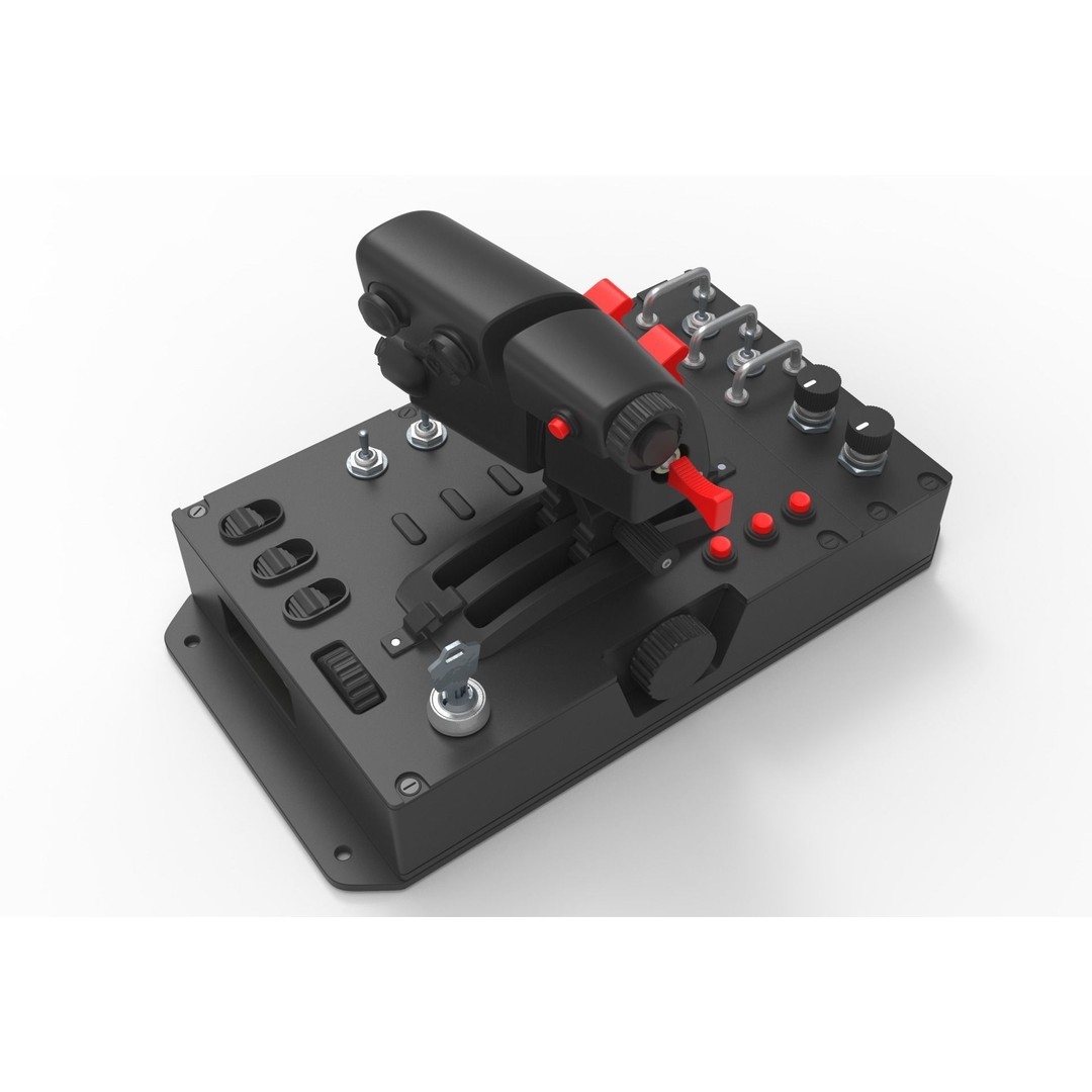 Aircraft Control Joystick 3D Model – Detailed Polygon Mesh, FBX & OBJ - View 11