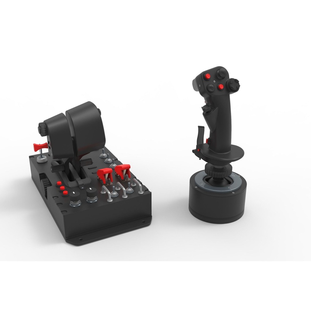 Aircraft Control Joystick 3D Model – Detailed Polygon Mesh, FBX & OBJ - View 16