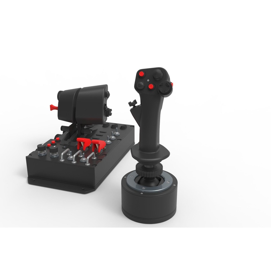 Aircraft Control Joystick 3D Model – Detailed Polygon Mesh, FBX & OBJ - View 17