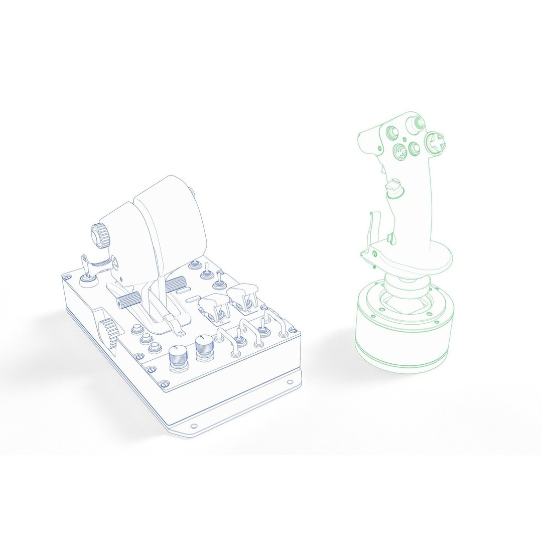 Aircraft Control Joystick 3D Model – Detailed Polygon Mesh, FBX & OBJ - View 19