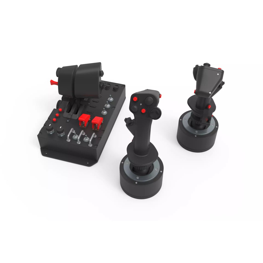 Aircraft Control Joystick 3D Model – Detailed Polygon Mesh, FBX & OBJ - View 2