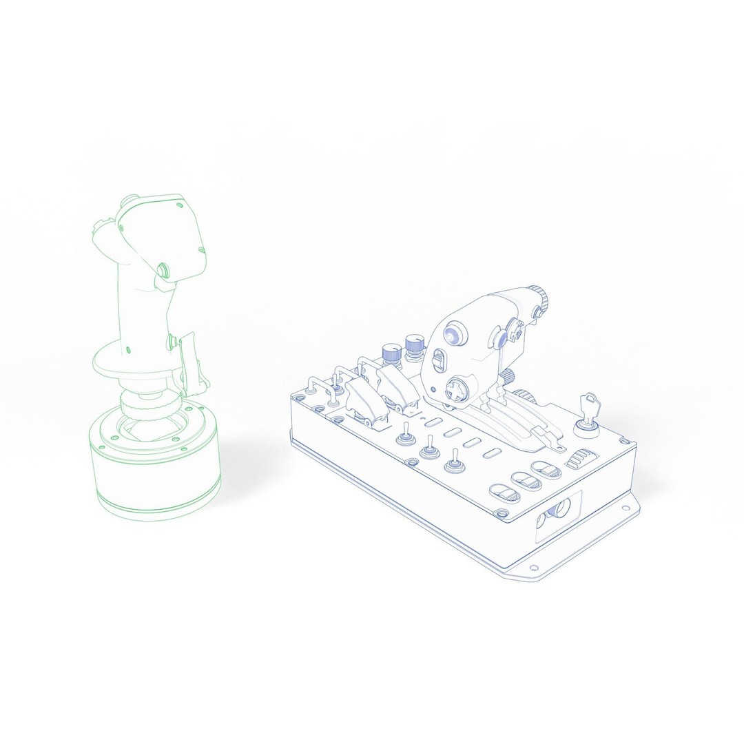 Aircraft Control Joystick 3D Model – Detailed Polygon Mesh, FBX & OBJ - View 20
