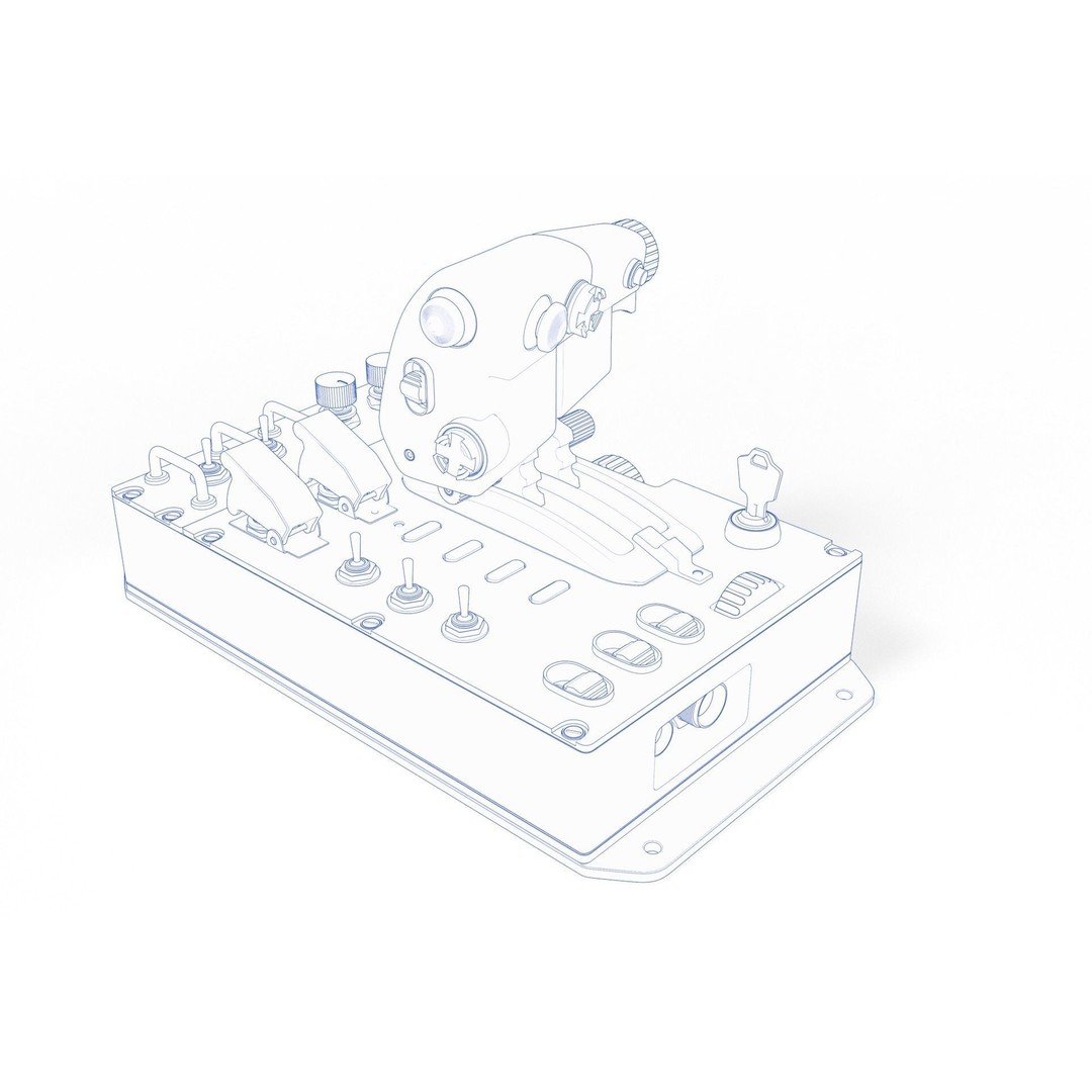 Aircraft Control Joystick 3D Model – Detailed Polygon Mesh, FBX & OBJ - View 21