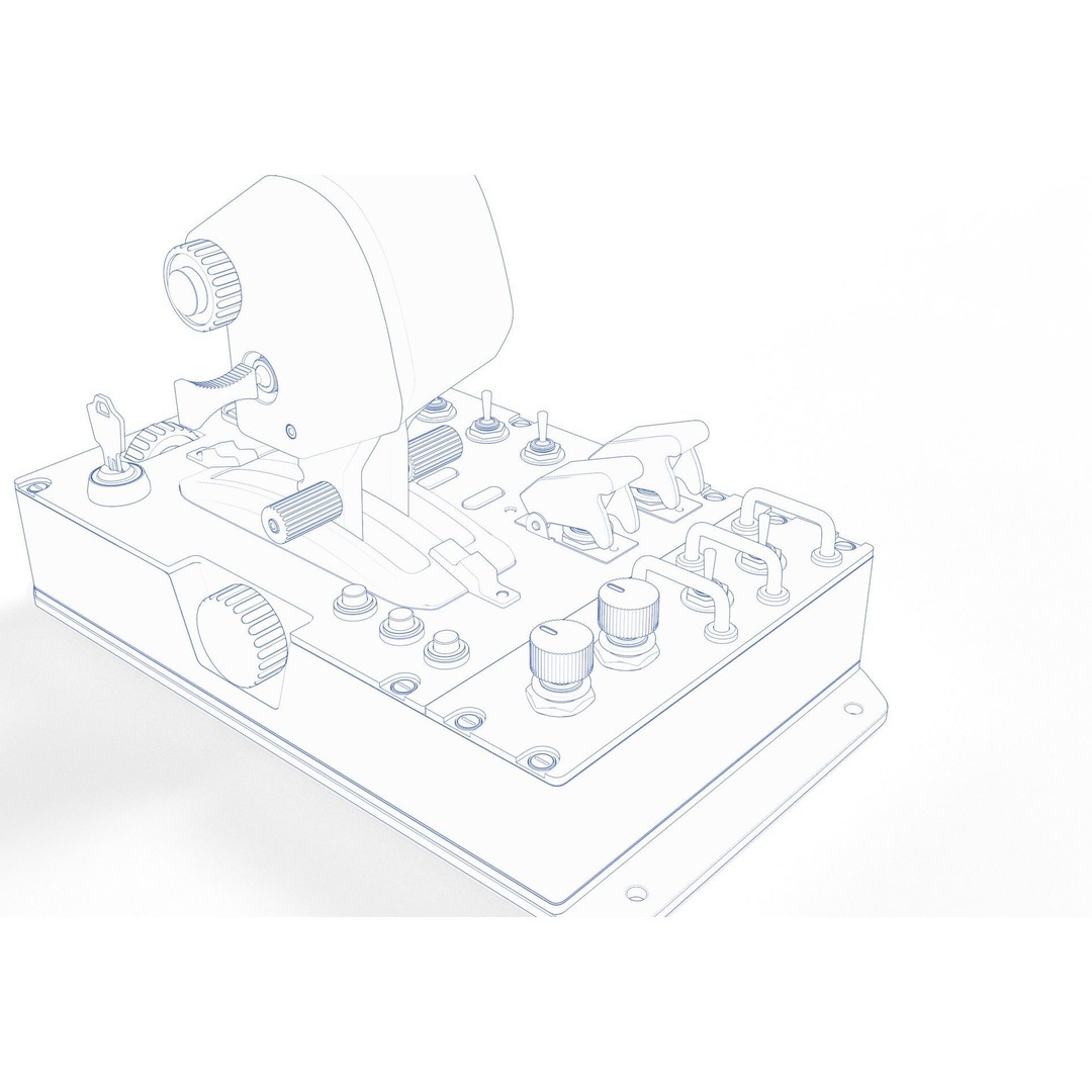 Aircraft Control Joystick 3D Model – Detailed Polygon Mesh, FBX & OBJ - View 22