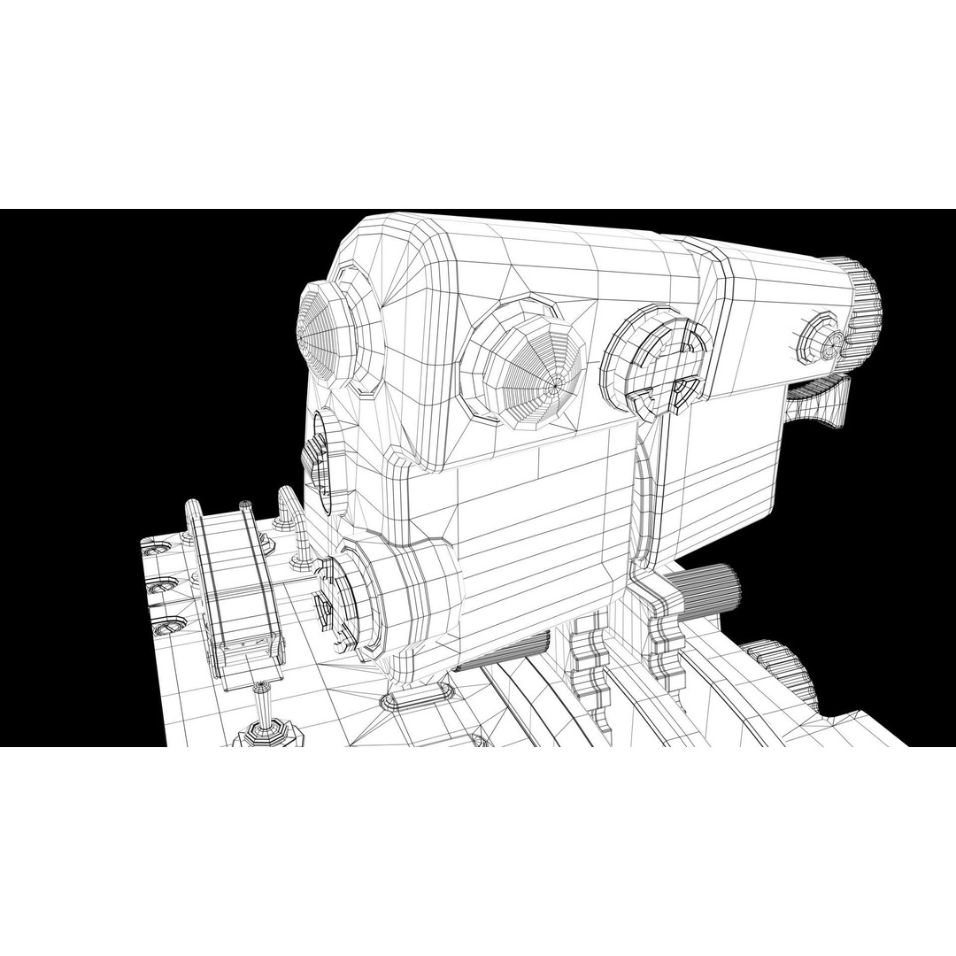 Aircraft Control Joystick 3D Model – Detailed Polygon Mesh, FBX & OBJ - View 27