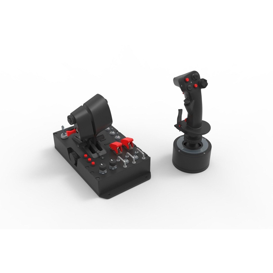 Aircraft Control Joystick 3D Model – Detailed Polygon Mesh, FBX & OBJ - View 3