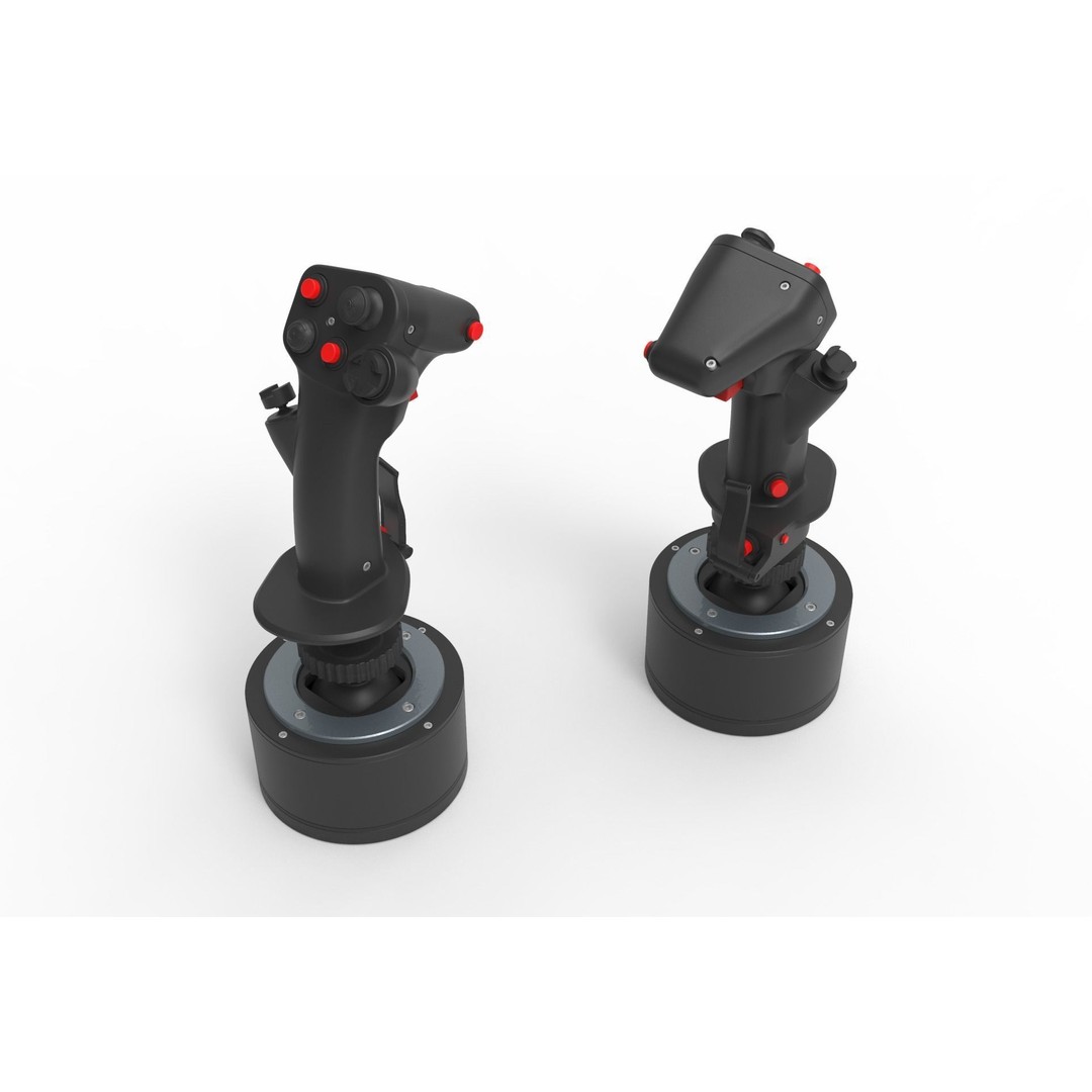Aircraft Control Joystick 3D Model – Detailed Polygon Mesh, FBX & OBJ - View 4