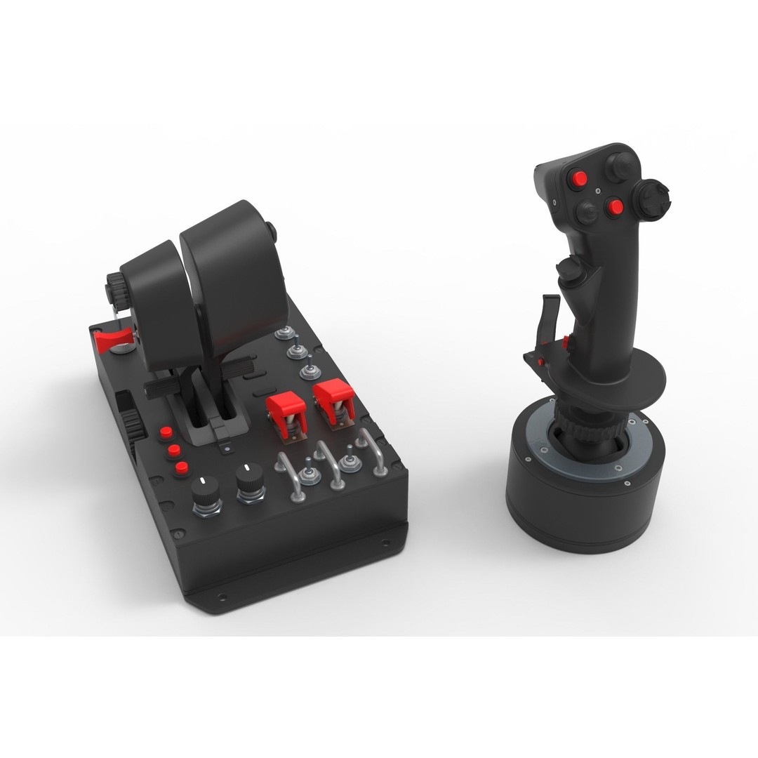 Aircraft Control Joystick 3D Model – Detailed Polygon Mesh, FBX & OBJ - View 5