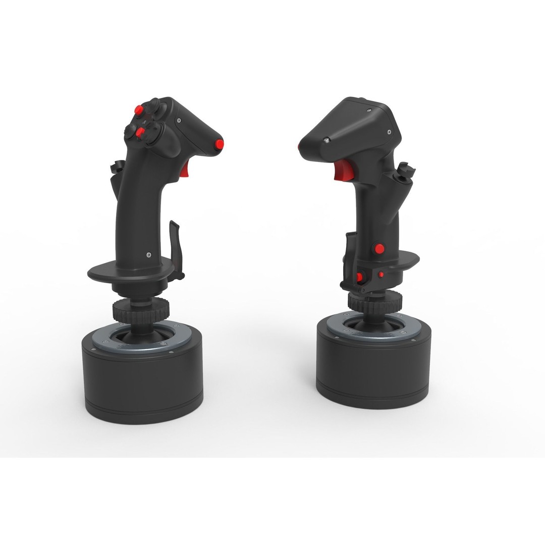 Aircraft Control Joystick 3D Model – Detailed Polygon Mesh, FBX & OBJ - View 7
