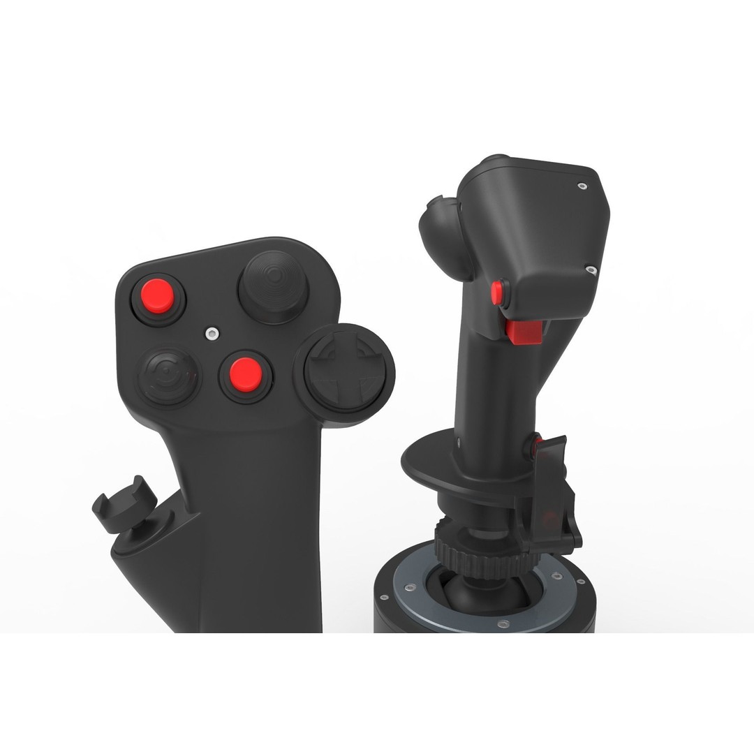 Aircraft Control Joystick 3D Model – Detailed Polygon Mesh, FBX & OBJ - View 8