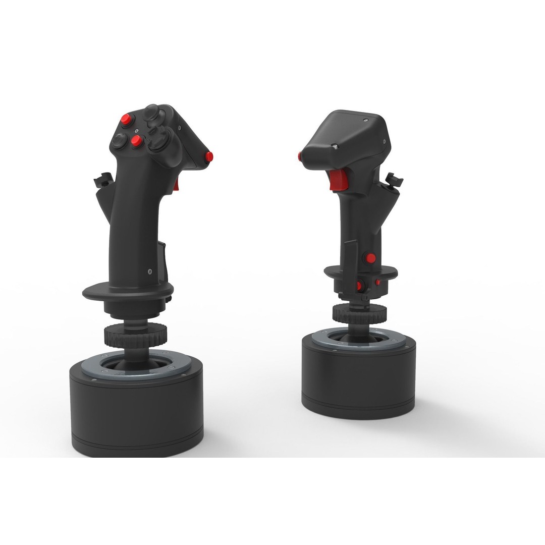Aircraft Control Joystick 3D Model – Detailed Polygon Mesh, FBX & OBJ - View 9