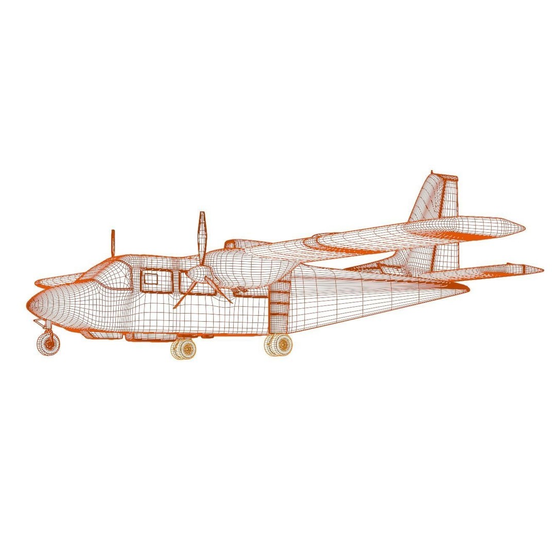 Britten-Norman Defender AL2 3D Model – Low Poly Aircraft Asset, FBX - View 15