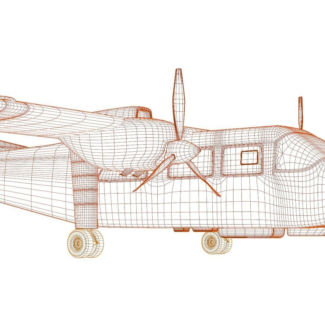 Britten-Norman Defender AL2 3D Model – Low Poly Aircraft Asset, FBX - View 17
