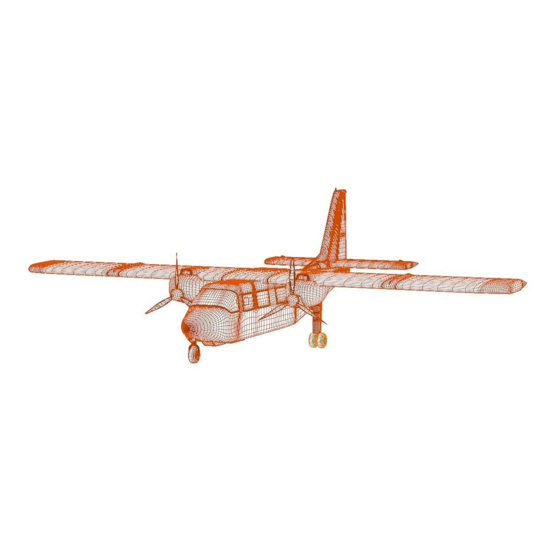 Britten-Norman Defender AL2 3D Model – Low Poly Aircraft Asset, FBX - View 19