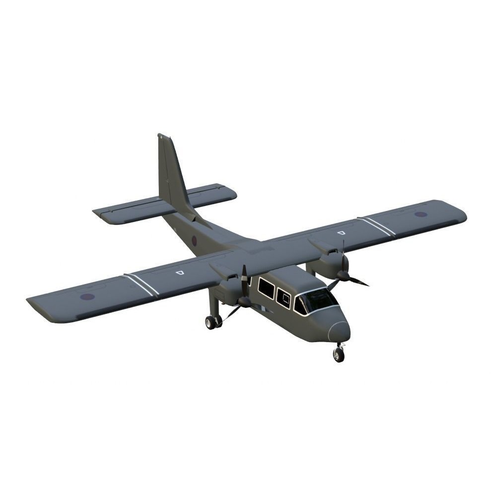 Britten-Norman Defender AL2 3D Model – Low Poly Aircraft Asset, FBX - View 20