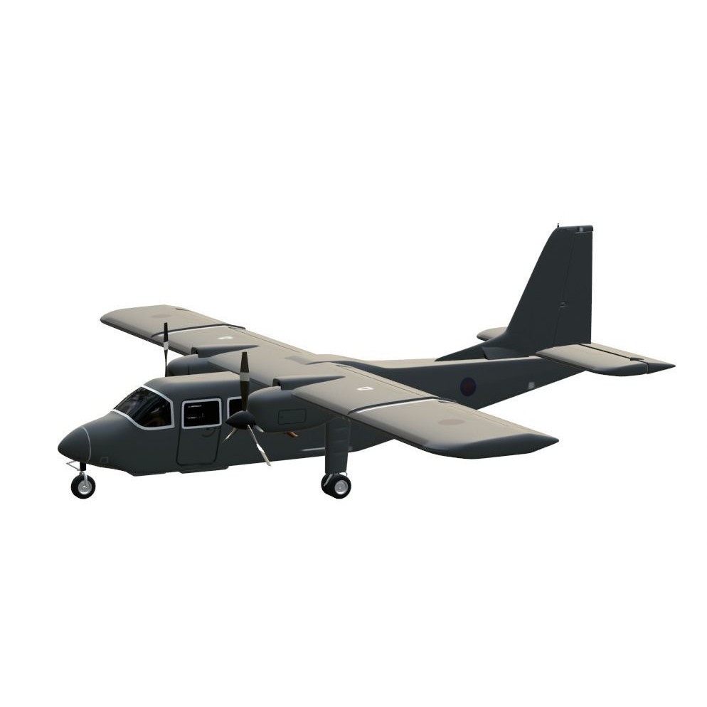 Britten-Norman Defender AL2 3D Model – Low Poly Aircraft Asset, FBX - View 22