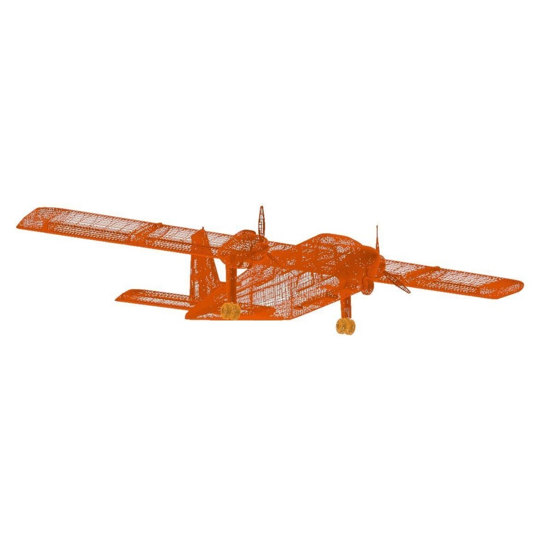 Britten-Norman Defender AL2 3D Model – Low Poly Aircraft Asset, FBX - View 24
