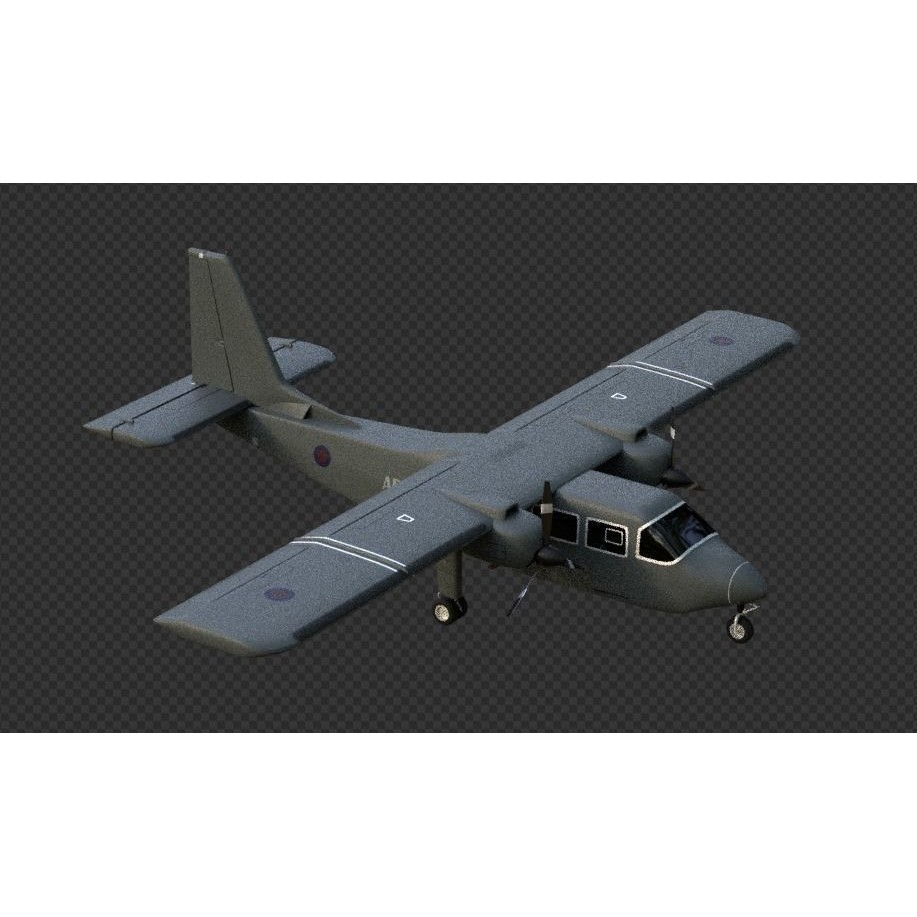 Britten-Norman Defender AL2 3D Model – Low Poly Aircraft Asset, FBX - View 27