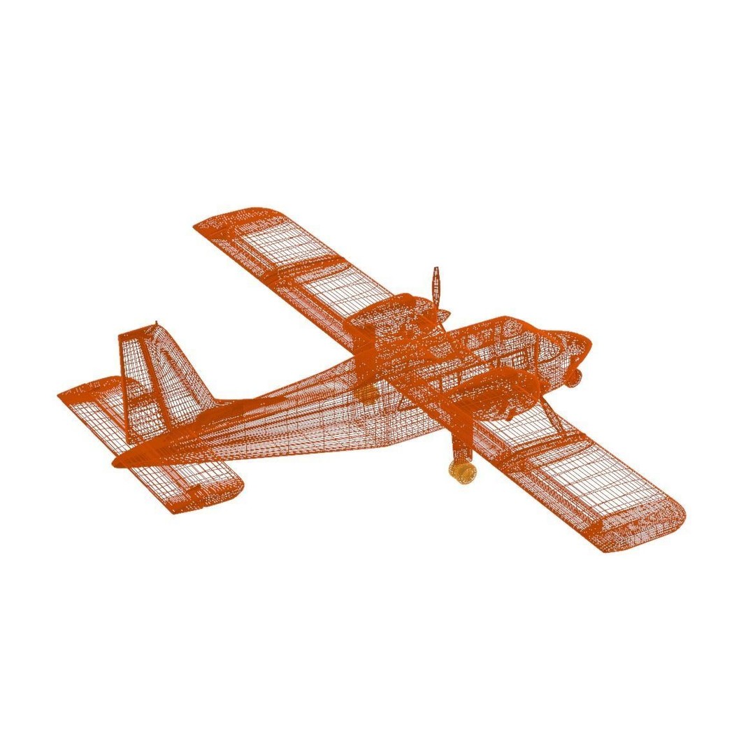 Britten-Norman Defender AL2 3D Model – Low Poly Aircraft Asset, FBX - View 29