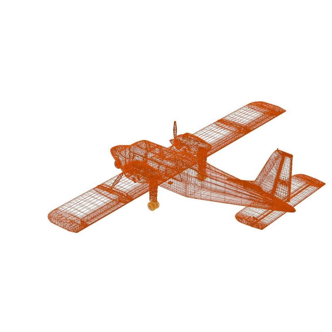 Britten-Norman Defender AL2 3D Model – Low Poly Aircraft Asset, FBX - View 33