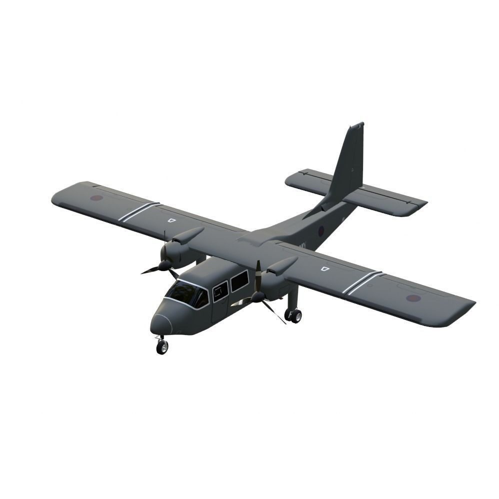 Britten-Norman Defender AL2 3D Model – Low Poly Aircraft Asset, FBX - View 34