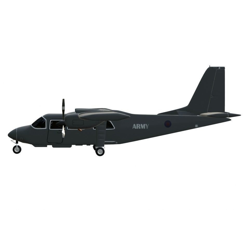 Britten-Norman Defender AL2 3D Model – Low Poly Aircraft Asset, FBX - View 43