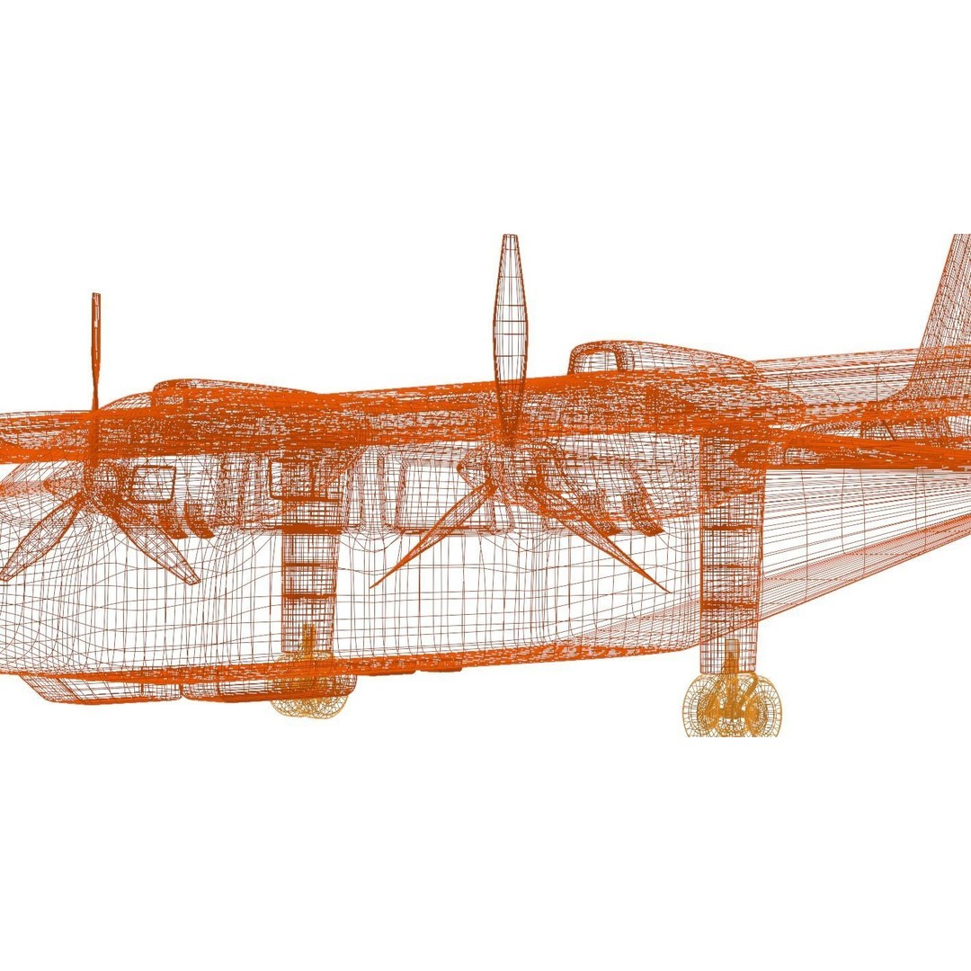 Britten-Norman Defender AL2 3D Model – Low Poly Aircraft Asset, FBX - View 44