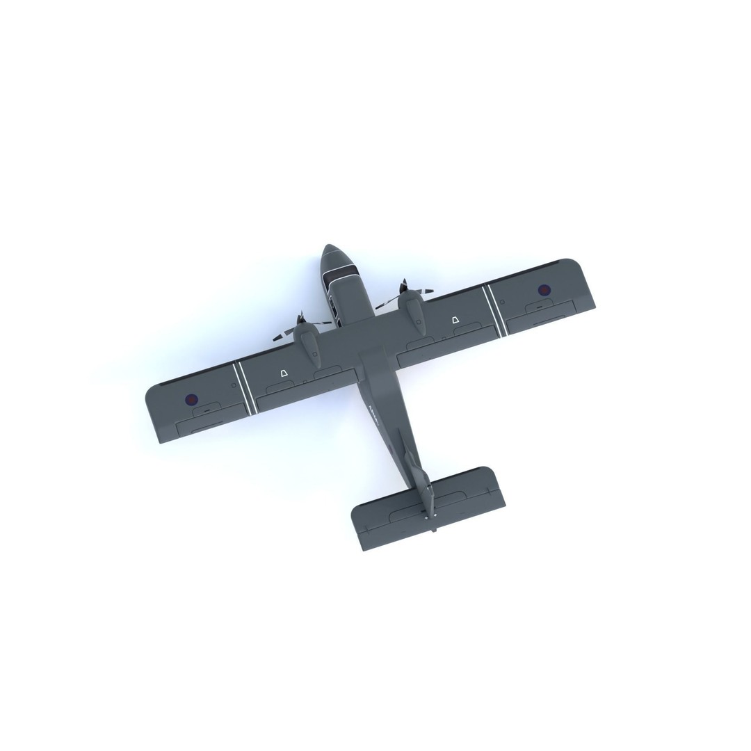 Britten-Norman Defender AL2 3D Model – Low Poly Aircraft Asset, FBX - View 5