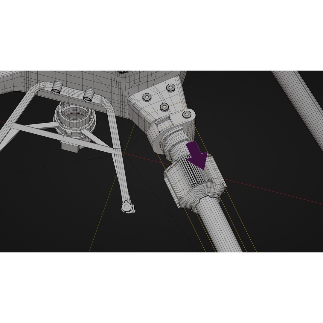 DJi Matrice 350RTK 3D Model – Rigged PBR Aircraft Asset, FBX - View 29
